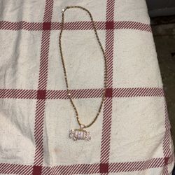 Moissanite Pendant And Chain Set