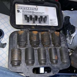 Power built 9pc Axle Nut Socket Set