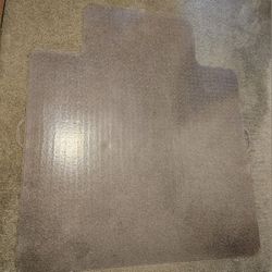 Desk Chair mat with lip for on carpet 