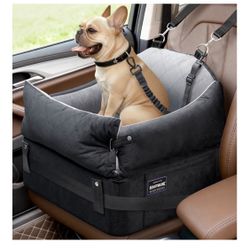 EASTBLUE Dog Car Seat for Small Medium Dogs Up to 35 lbs, Memory Foam Dog Booster Car Seat with Seatbelt, Detachable Washable Pet Carseat for Puppy & 