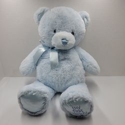 18" Baby Gund My First Teddy Bear Lovey Soft Plush Stuffed Animal Blue Ribbon