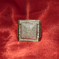 10k Yellow Gold Diamond Round Cut Ring 0.79 ctw