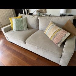 Beige 80” Sofa - Living Spaces Couch