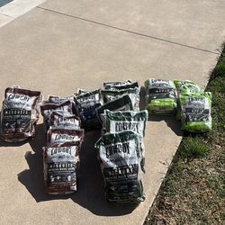 Cowboy Brand Mesquite Hickory & Apple Wood Smoking Wood Chunks & Chips Lot 0f 20 Bags