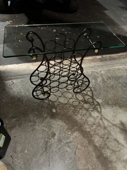 Metal/ Glass Wine Table