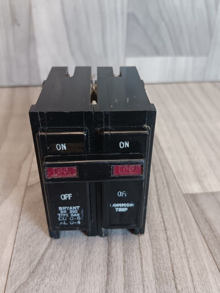 Eaton/Westinghouse/Bryant BR290 90 Amp 2 Pole 120/240V Circuit Breaker