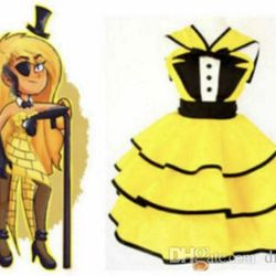 Gravity Falls Female Bill Cipher Dress Cosplay Costume