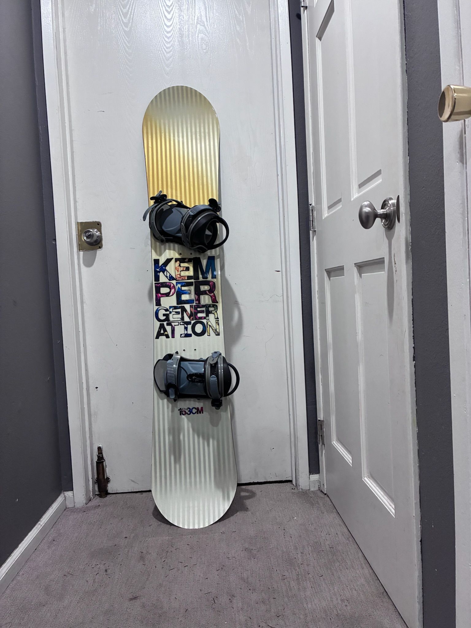 Snowboard with Bindings - Size 163cm