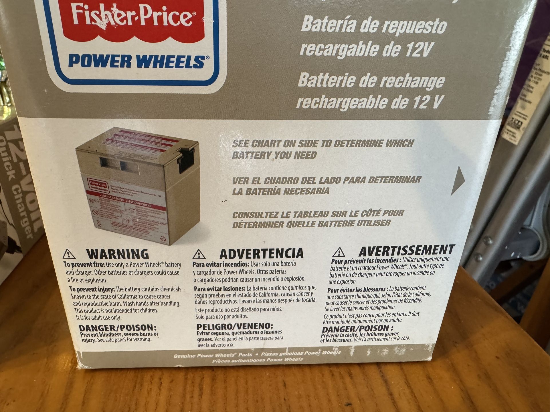 Fisher Price Power Wheels Battery & 12 Volt Quick Charger