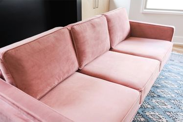 Albany Park Blush Pink Velvet Sofa