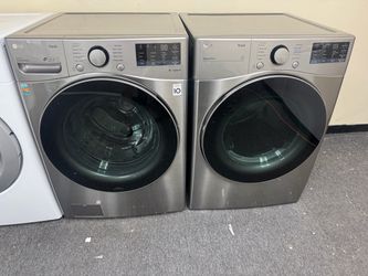 LG ThinQ Front Load Washer and Dryer Set