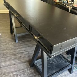 2 Desks. Identical Wooden 3 Drawer Desks