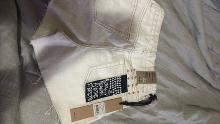 Ksubi Rise N Hi Sugar Rush White Denim Shorts Size 22