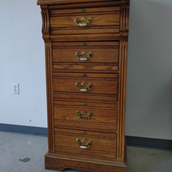 Vintage Solid Wood Lexington Brand Lingerie Chest With Hidden Desk Above