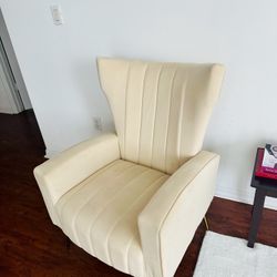 Velvet Wingback Chai