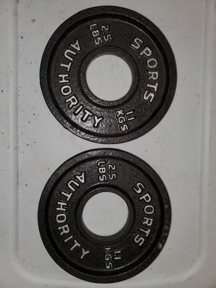 (2) 2.5LB Olympic Metal Weights/Plates