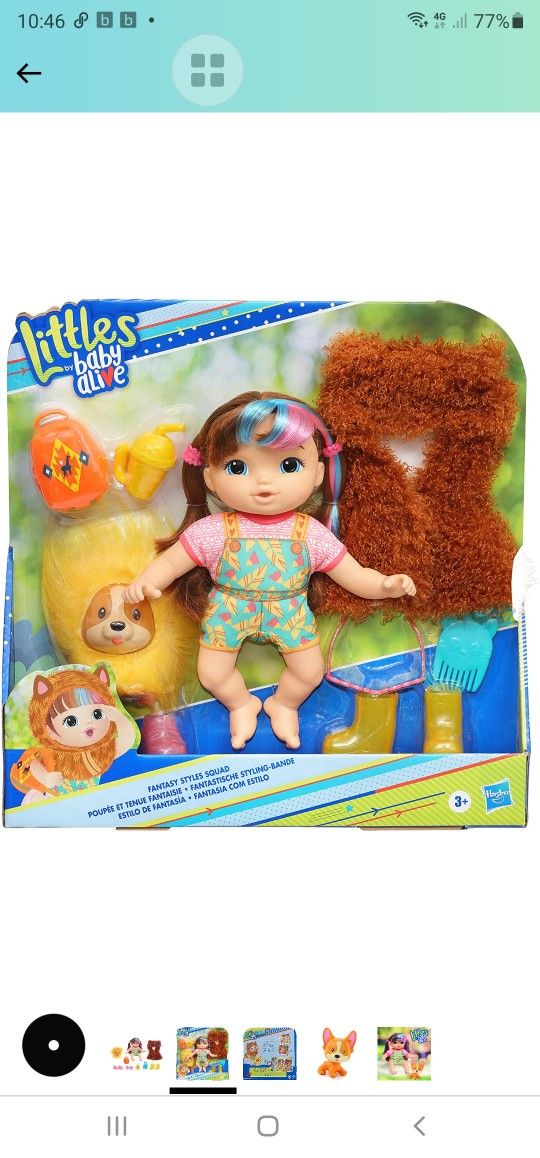 Littles Baby Alive With Her Pet Lion Brand New Unopened 