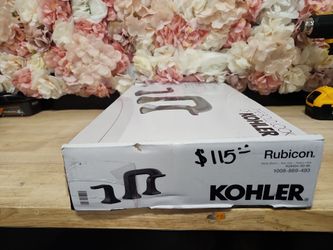 KOHLER
Rubicon 8 in. Widespread Double Handle Bathroom Faucet in Matte Black