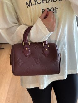 Louis Vuitton Speedy Bandoulière Monogram Empreinte – Burgundy
