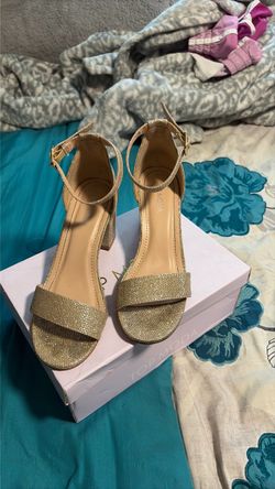 Gold Glitter Heels