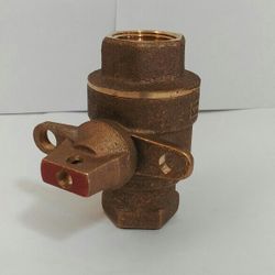 Ten 1" Inline Brass Ball MTR Valves FIP Lockwing, 360 Turn, B-20200