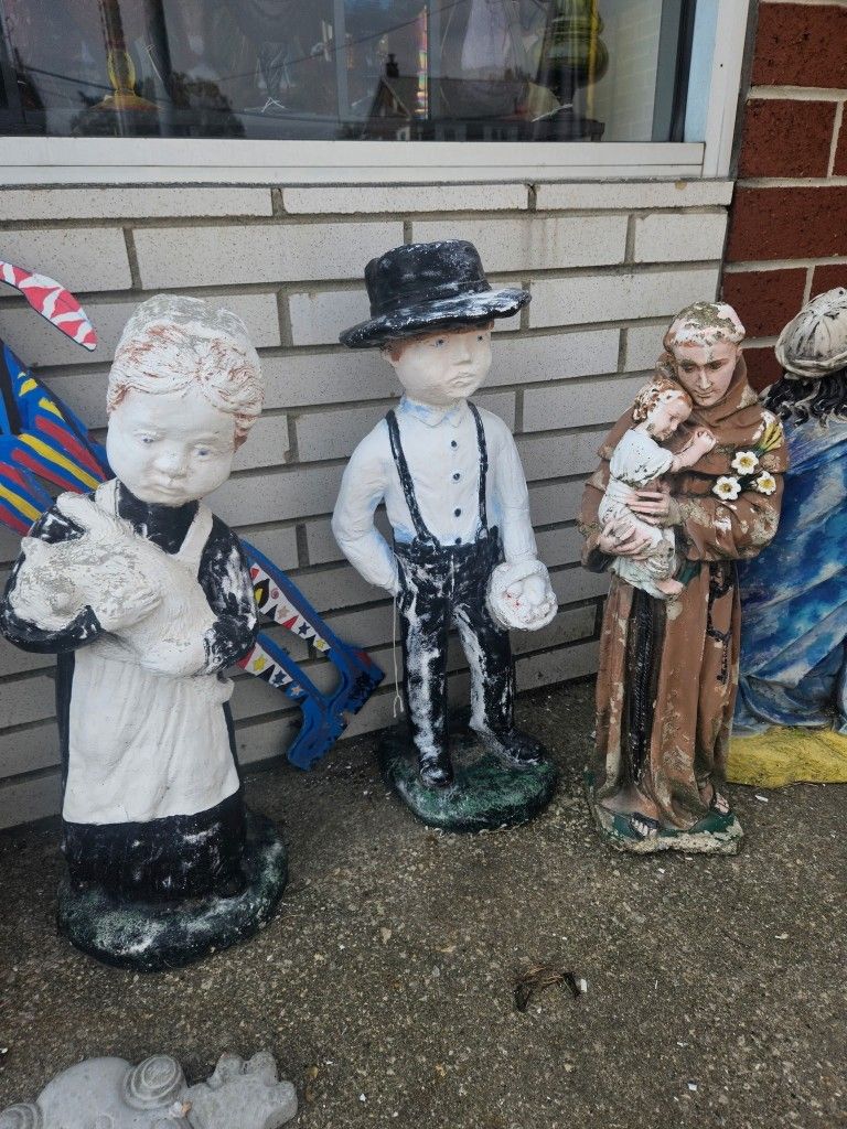 Concrete, Statues, Plants, Pots, Buddha, Porch Furniture,