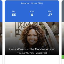 Cece Winans Tickets For 4/18