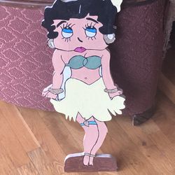 Betty Boop wooden sign