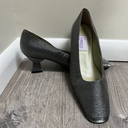 Fresco By Pierre Vintage New Silver Metallic Shoes 