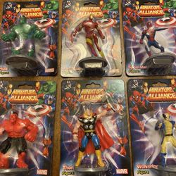 Miniature Alliance Marvel Action Figures Set Of 6 2013