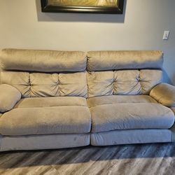 Couch and oversized recliner