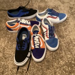 Vans Off The Wall Shoes Lakers Purple/Gold, Red White Blue/ Blue Black Size 11