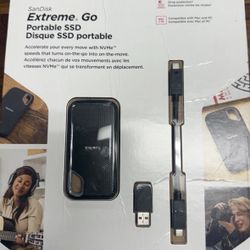 SanDisk Extreme Go 2TB External SSD Black USB-C 1050MB/s Waterproof