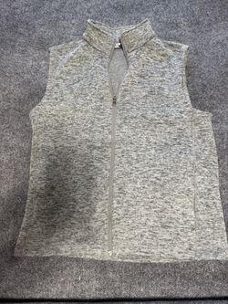 Lands' End Gray Zip-Up Sweatshirt Size M