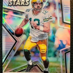 Aaron Rodgers 2016 Panini Prizm Football #4 SHINING STARS SILVER PRIZM! 