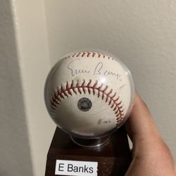Ernie Banks Signed Baseball