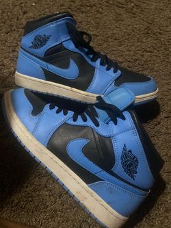Nike Air Jordan 1 Mid Blue Black Size 11