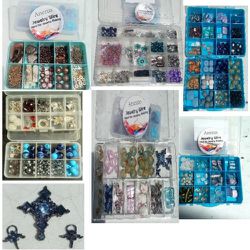 8 Cases Of Beads, Charms And Jewelry Findings