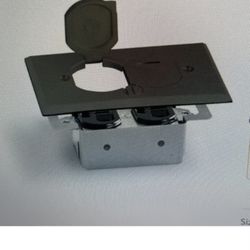 Lew Electric SWB Floor Box, Recessed -w-Outlets & Data Ports(2 Outlets Replace..