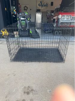 double door dog cage