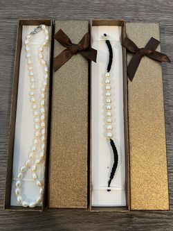 New Pearl Necklace Bracelet 