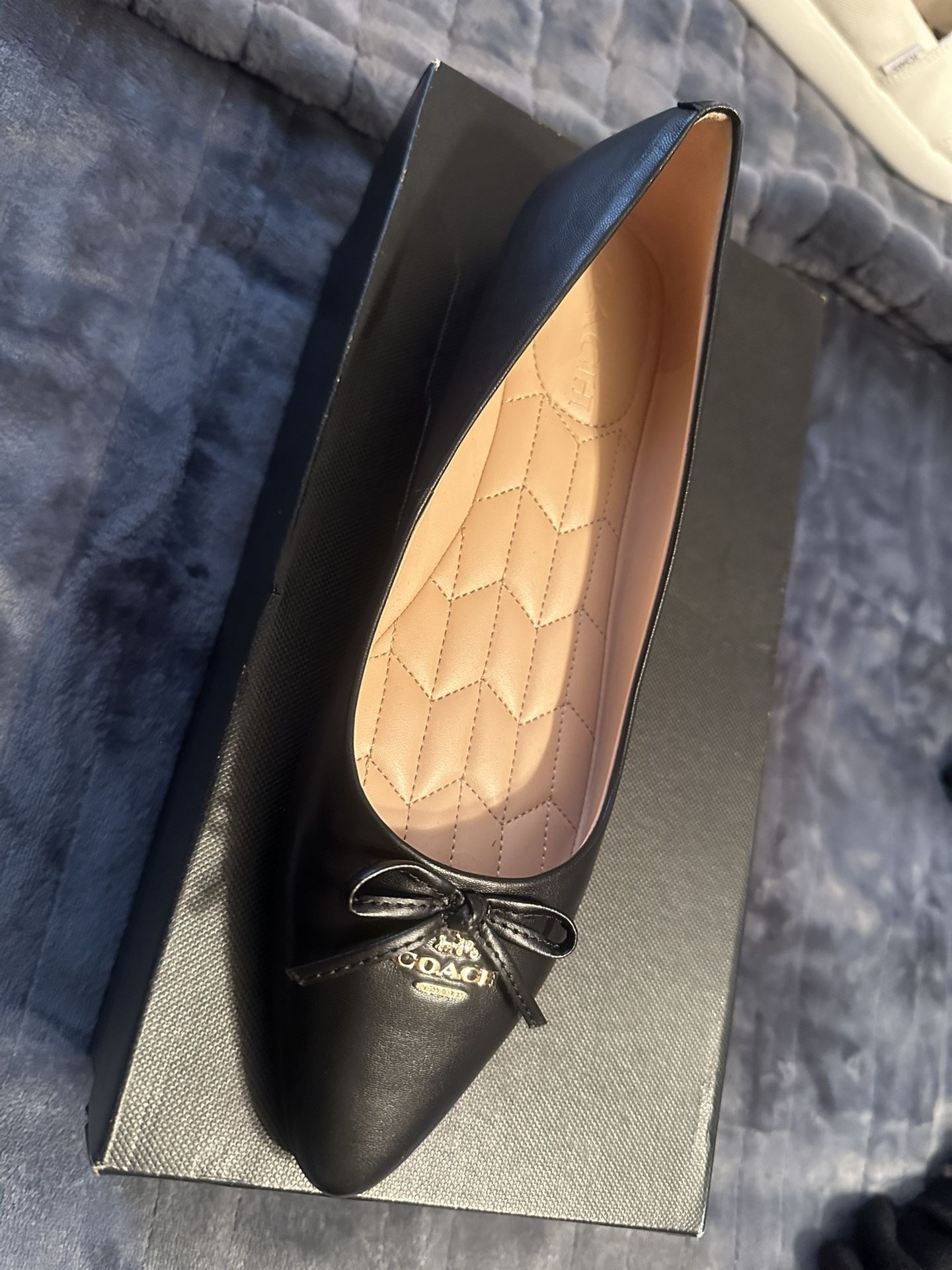 Coach Black Annabel Leather Ballet