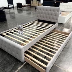 TWIN/TWIN Bedframe WITH TRUNDLE  