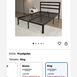 King Bed Frame + Mattress King . Precio Incluye Delivery 