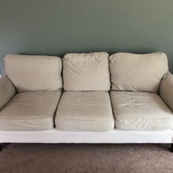 Pottery Barn Couch And Macy’s Chair With Ottoman