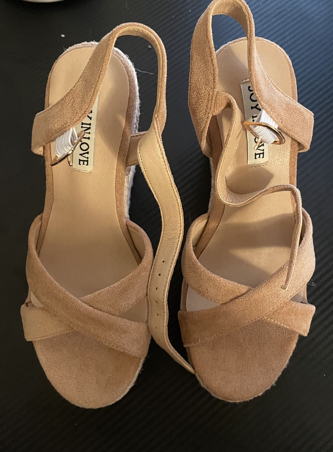 Women’s Beige Wedge Heels Brand New