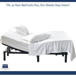 4 Piece Split Head King Sheet Set for Adjustable Beds $45