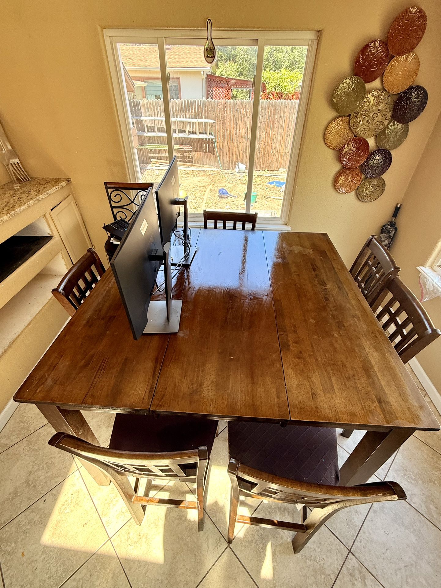 Adjustable Six Seat, Dining Table