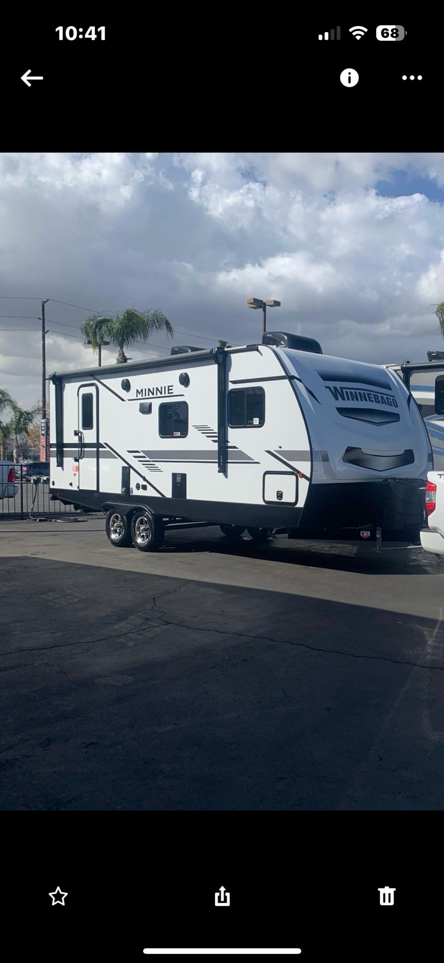2022. Bought new 2023 Winnebago Minnie 2327TB