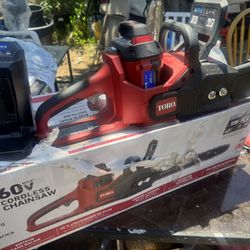 Toro Chainsaw 60v Battery Power 